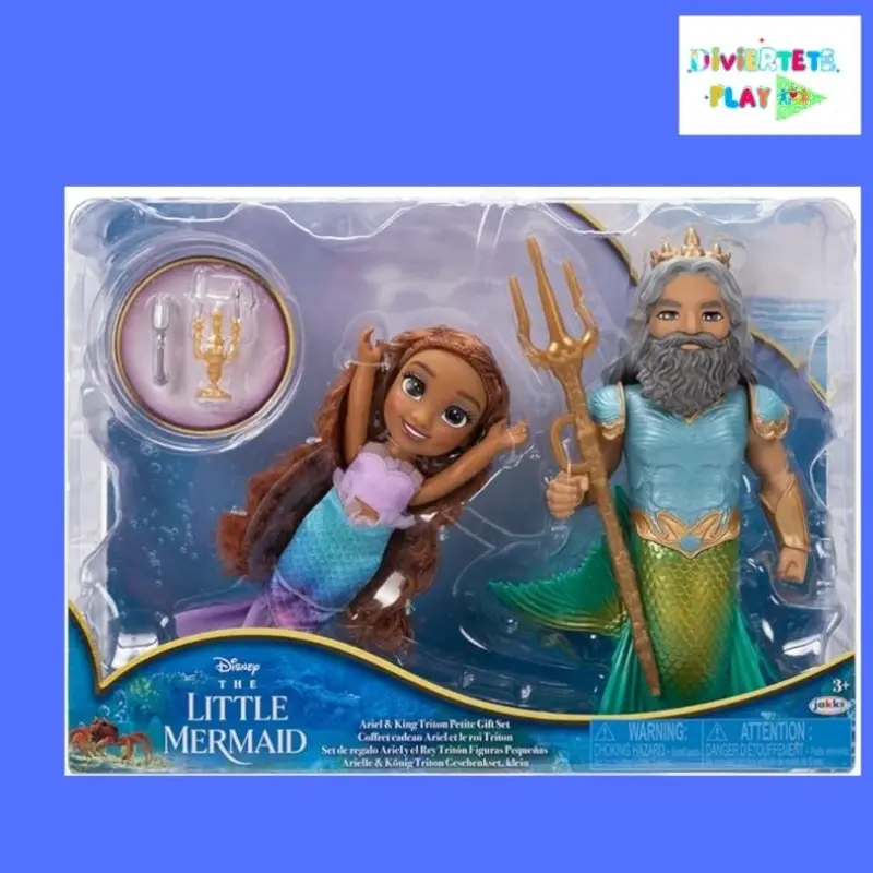 La Sirenita Ariel Doll and King Triton-personajes disney 1 sirenita 2024