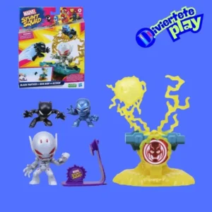 Playset super heroes Marvel , Black Panther y Iron Man vs. Ultron